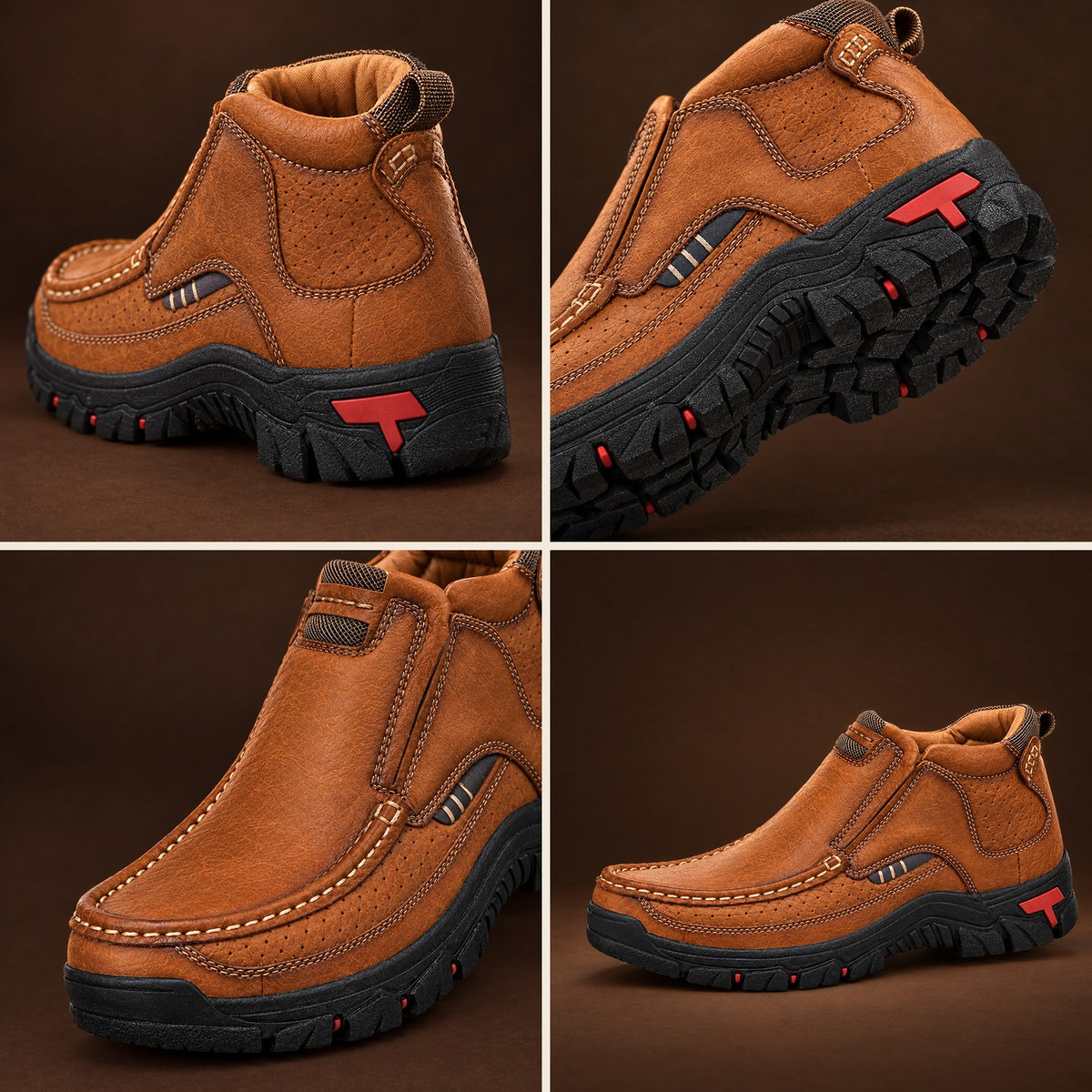 The Bormio close-up details: pull-on heel, lug tread, toe box and side profile