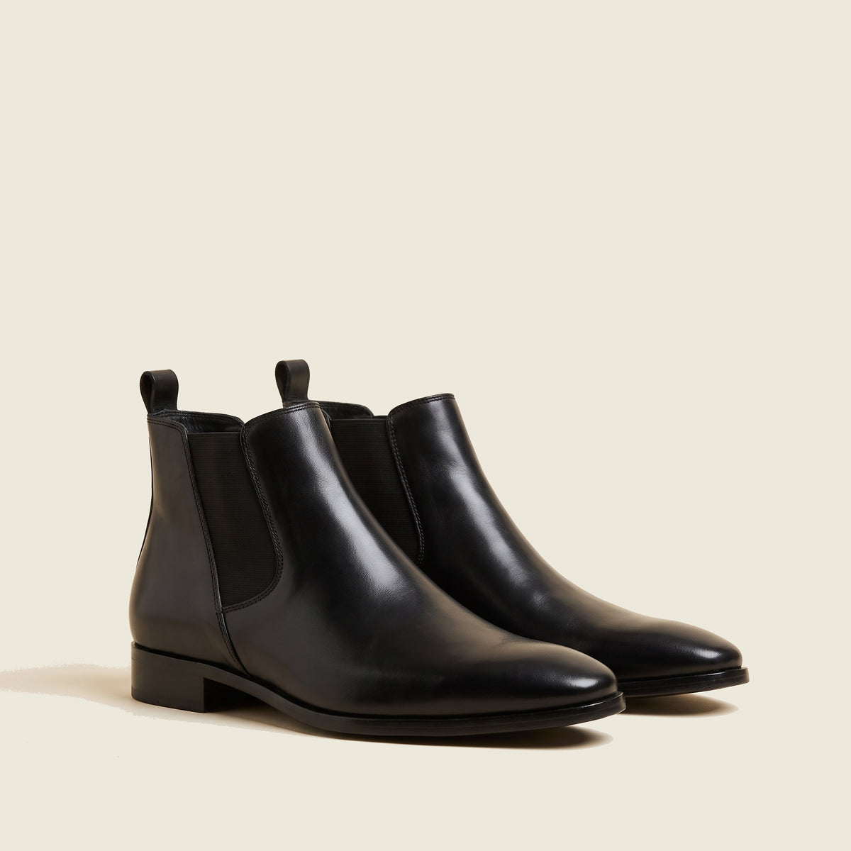 Pair of black leather Aosta Chelsea Boots
