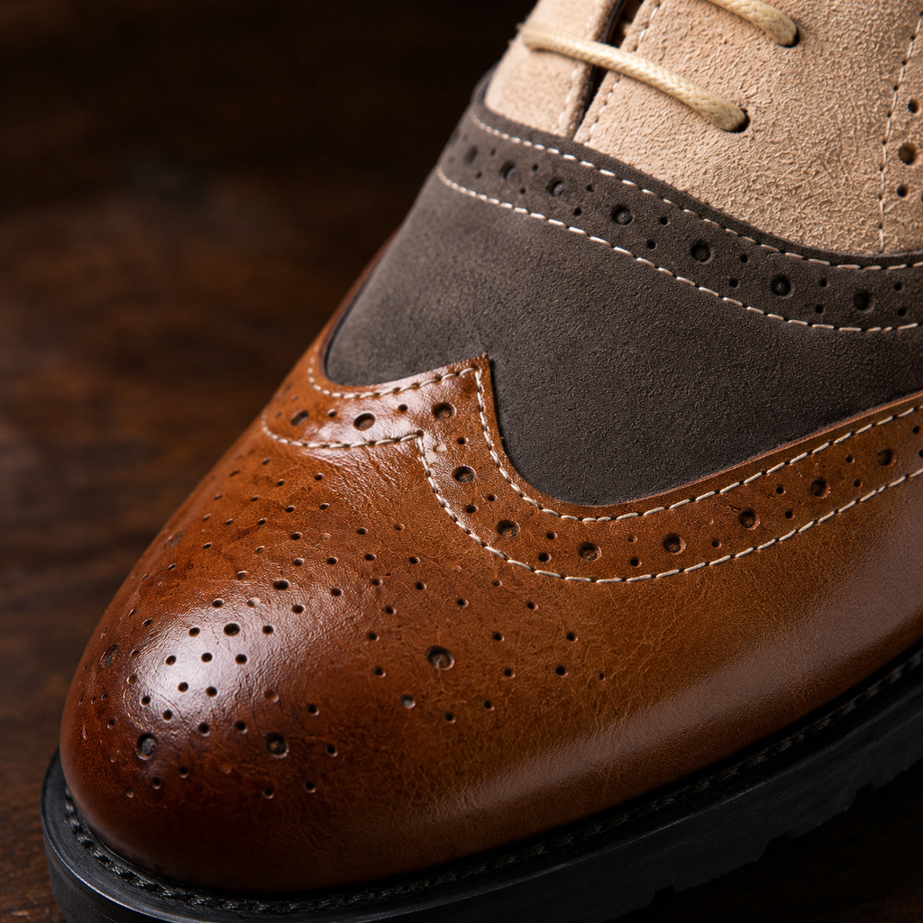 Parma Two-Tone Leather Derby