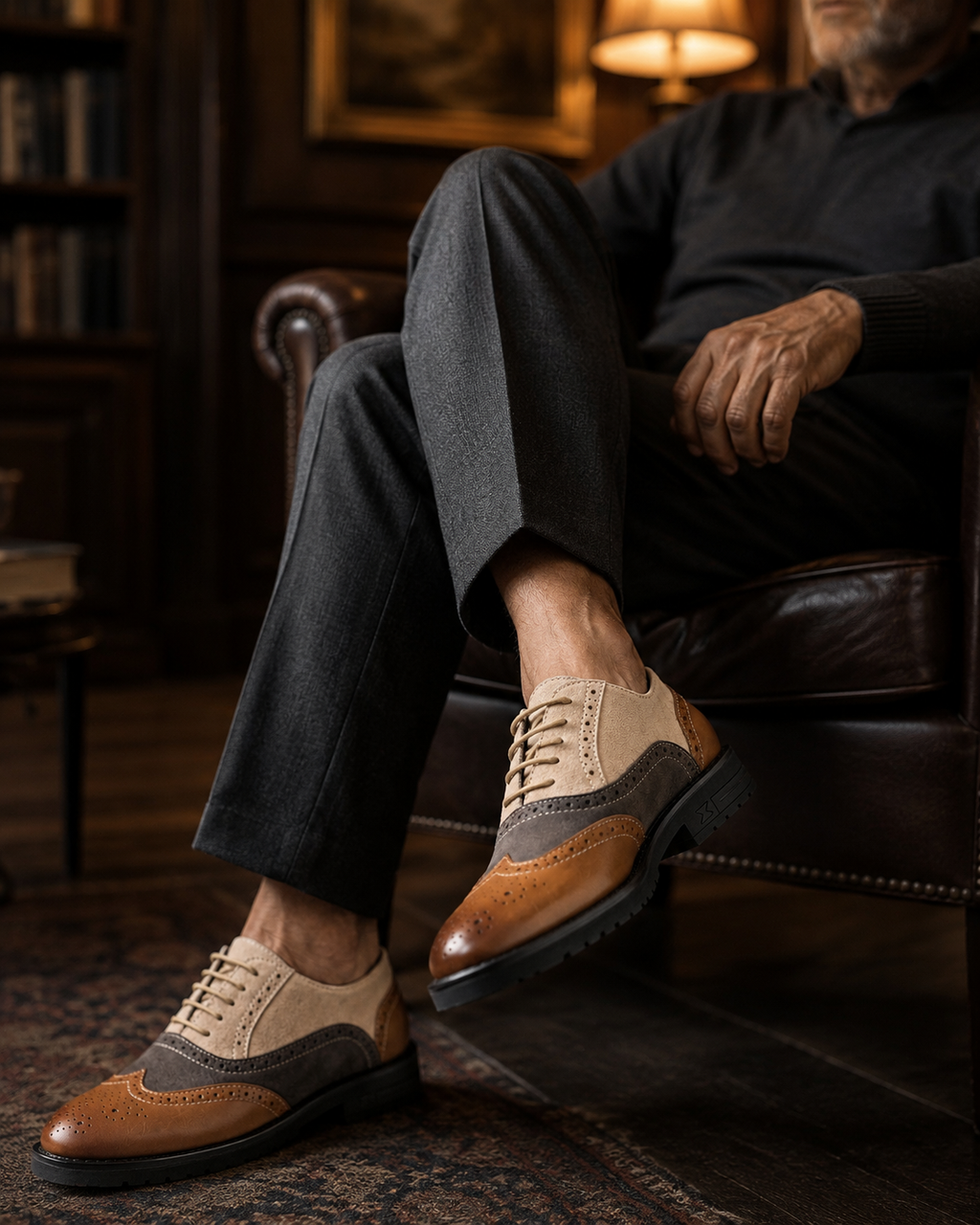 Parma Two-Tone Leather Derby