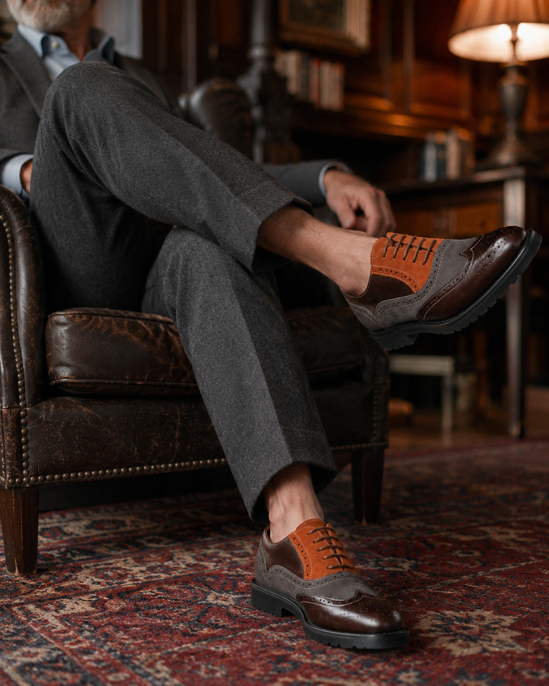 Parma Two-Tone Leather Derby