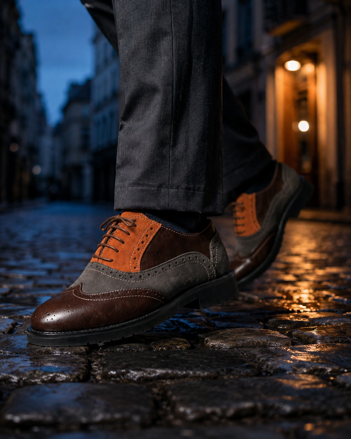 Parma Two-Tone Leather Derby