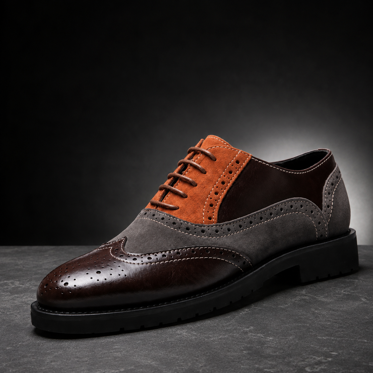 Parma Two-Tone Leather Derby