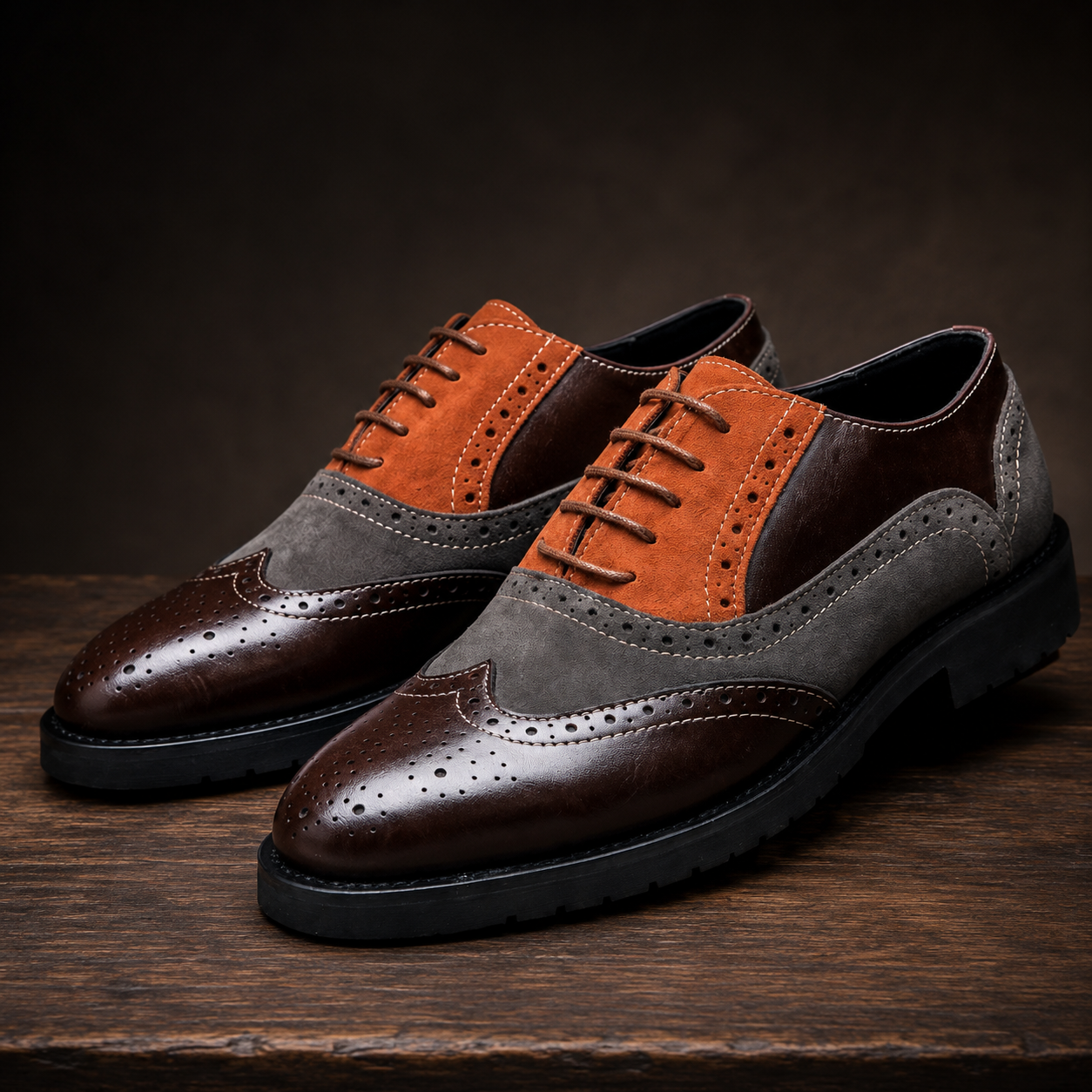 Parma Two-Tone Leather Derby