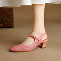 Bela Genuine Leather Cutout Slingback Heels