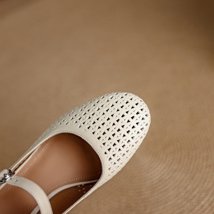 Bela Genuine Leather Cutout Slingback Heels