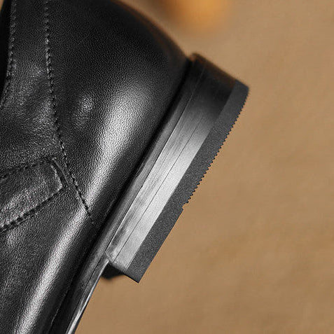 Remy Premium Genuine Leather Almond-Toe Mary Jane Flats
