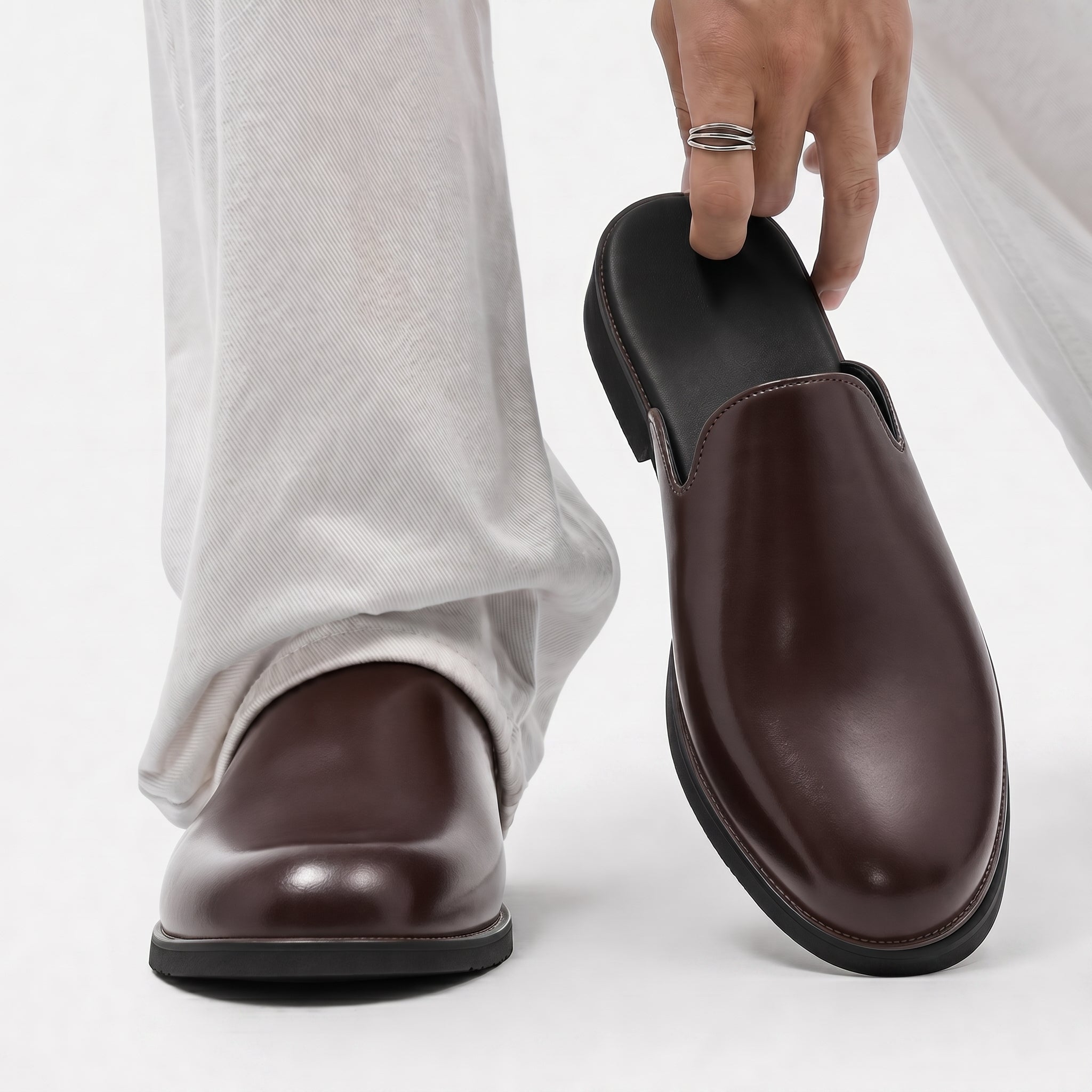 Rossi Patent Leather Mules