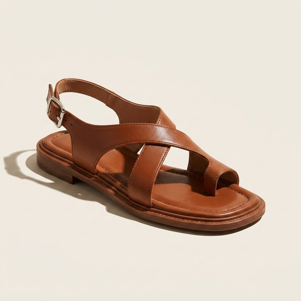 Italian Leather Cross Sandals