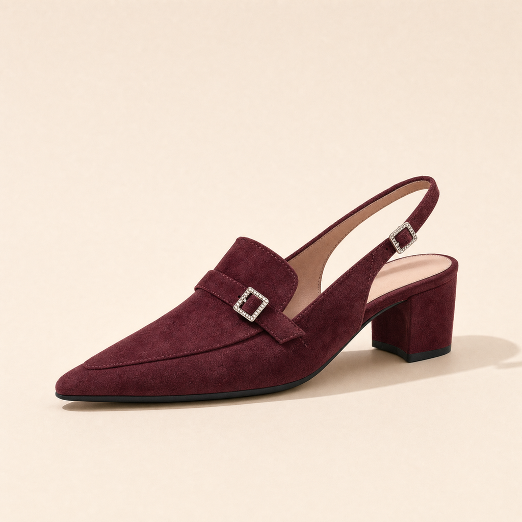 Vivienne Slingback Velvet Heels