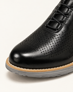 The Padova in Black, leather detail