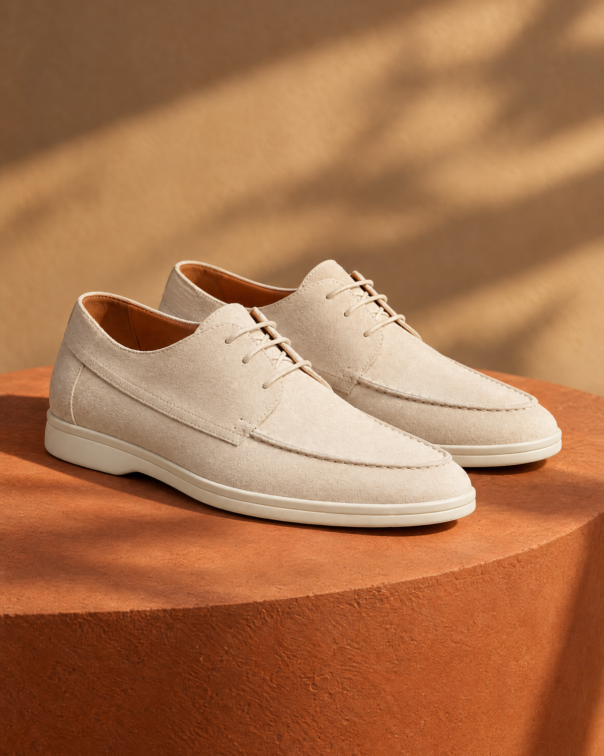 The Milano in white suede - VIA NOVA
