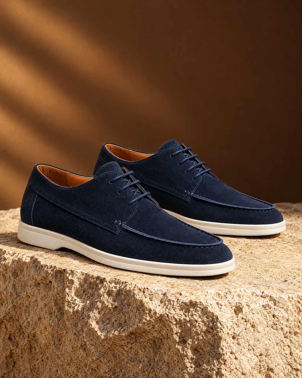 The Milano in navy suede - VIA NOVA