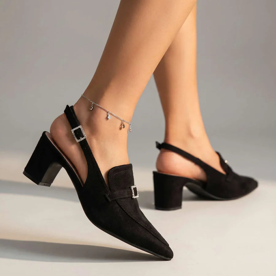 Vivienne Slingback Velvet Heels