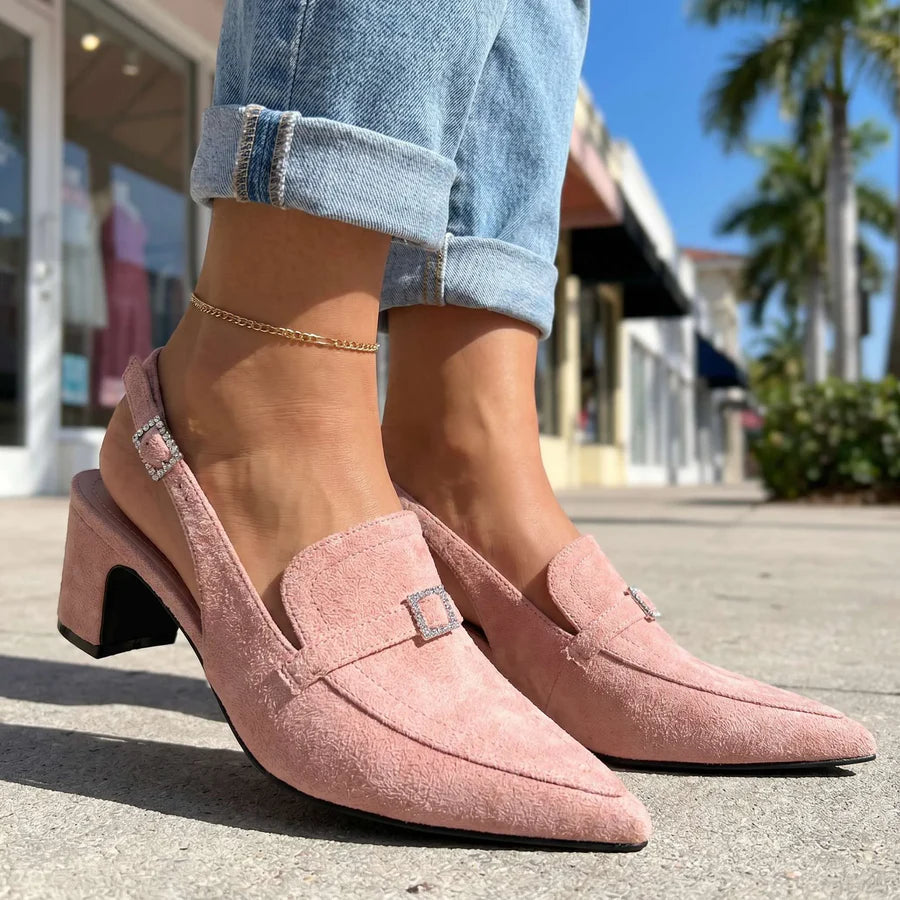 Vivienne Slingback Velvet Heels