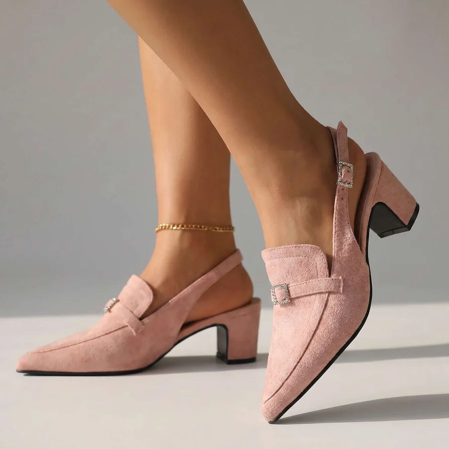 Vivienne Slingback Velvet Heels