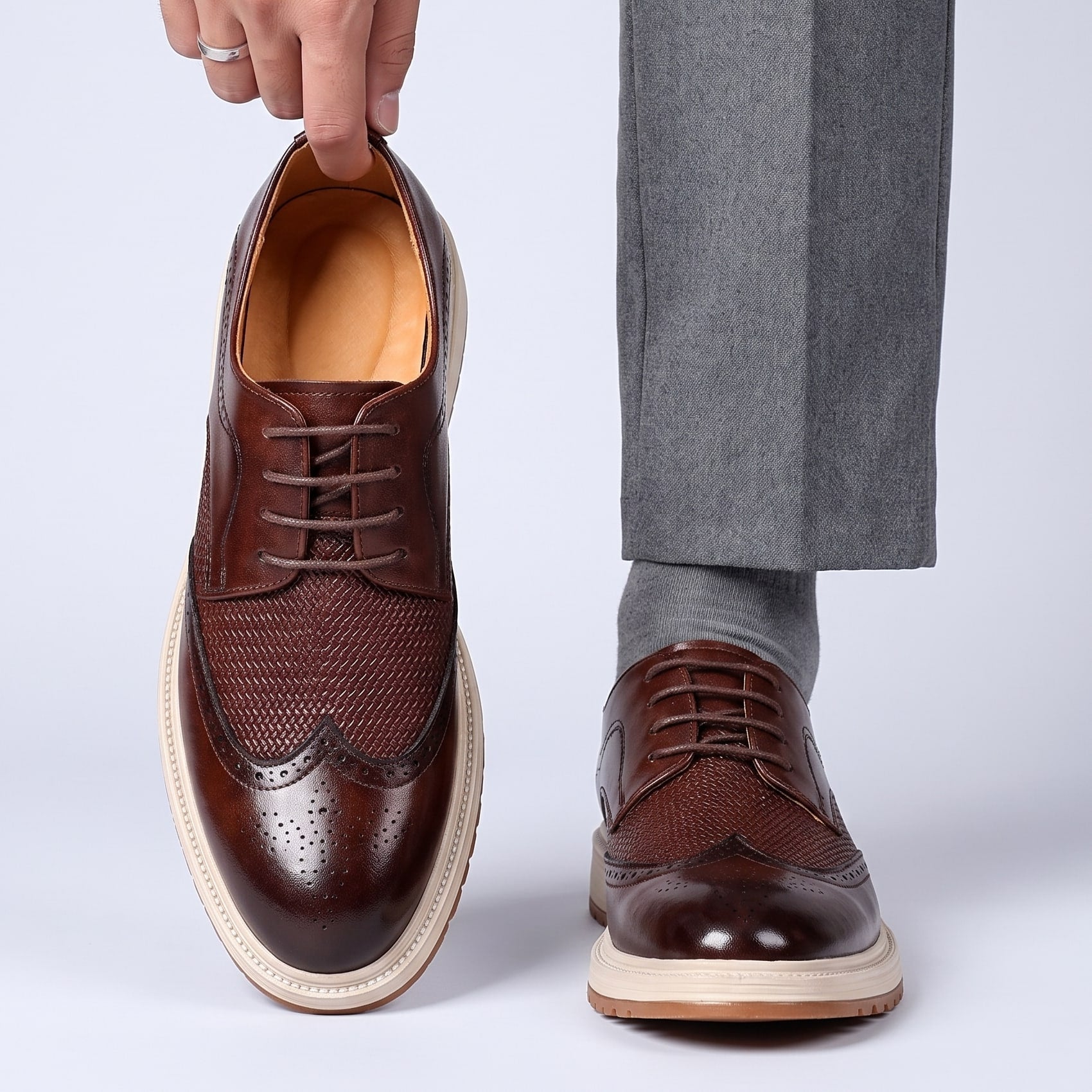 Cremona Brogue Leather Derby