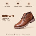 The Modena Orthopedic Lace-Up Boot in Brown - VIA NOVA