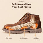 Built around how your foot moves: toe room, arch support, heel cup - VIA NOVA