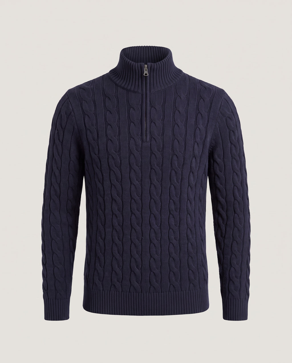 The Engadin Cable Half-Zip - Packshot - Marine