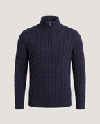 The Engadin Cable Half-Zip - Packshot - Marine