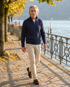 The Engadin Cable Half-Zip - Full length - lakeside promenade