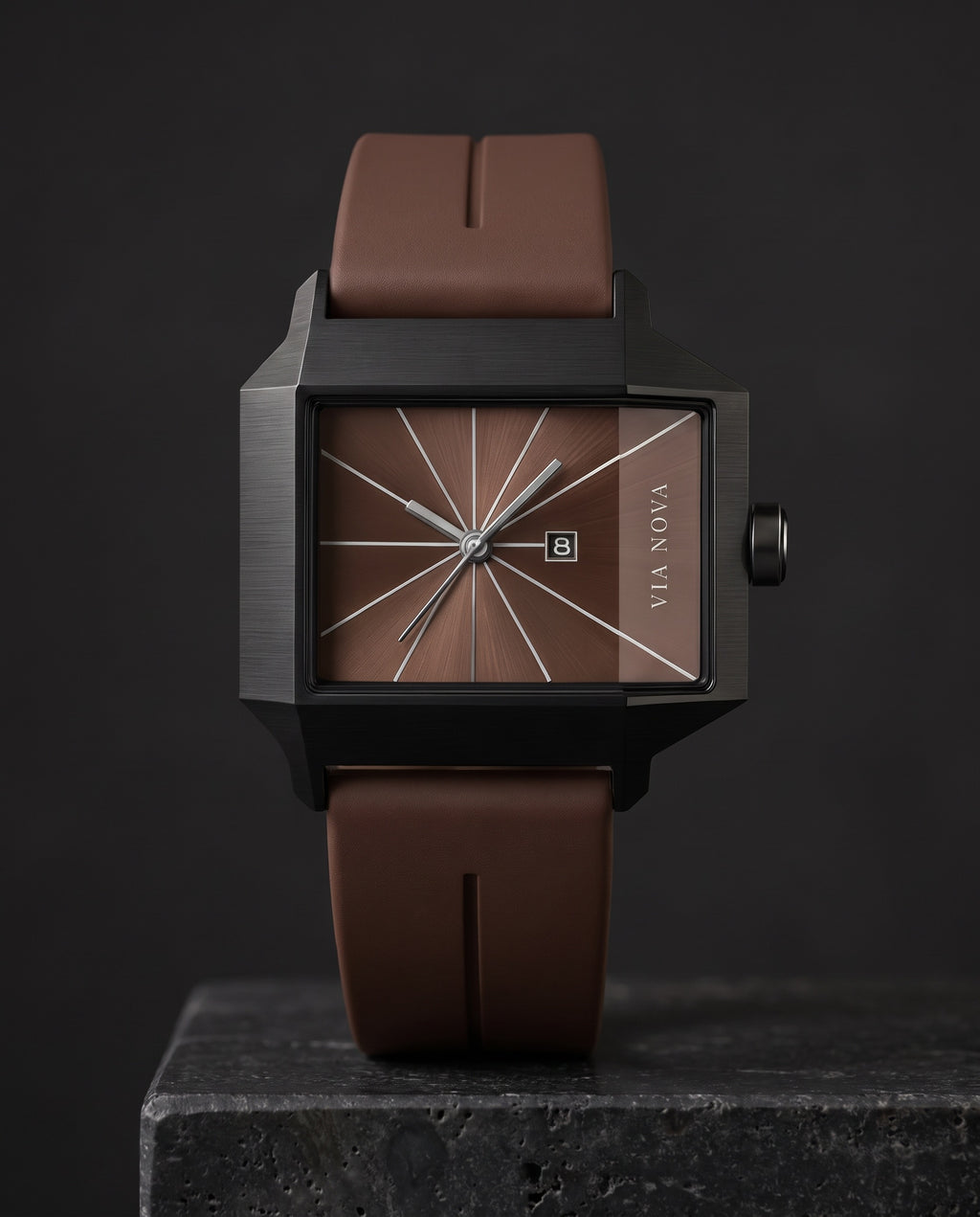 The Ivrea Modernist Watch - Packshot - Espresso Brown
