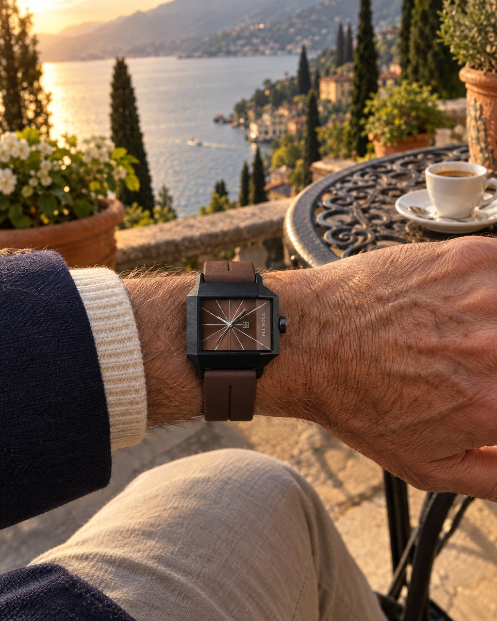 The Ivrea Modernist Watch - Event - terrace espresso, Lake Como