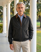 The Menaggio Harrington - Worn in Black - country club veranda