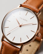 The Orta Leather Watch - Dial macro