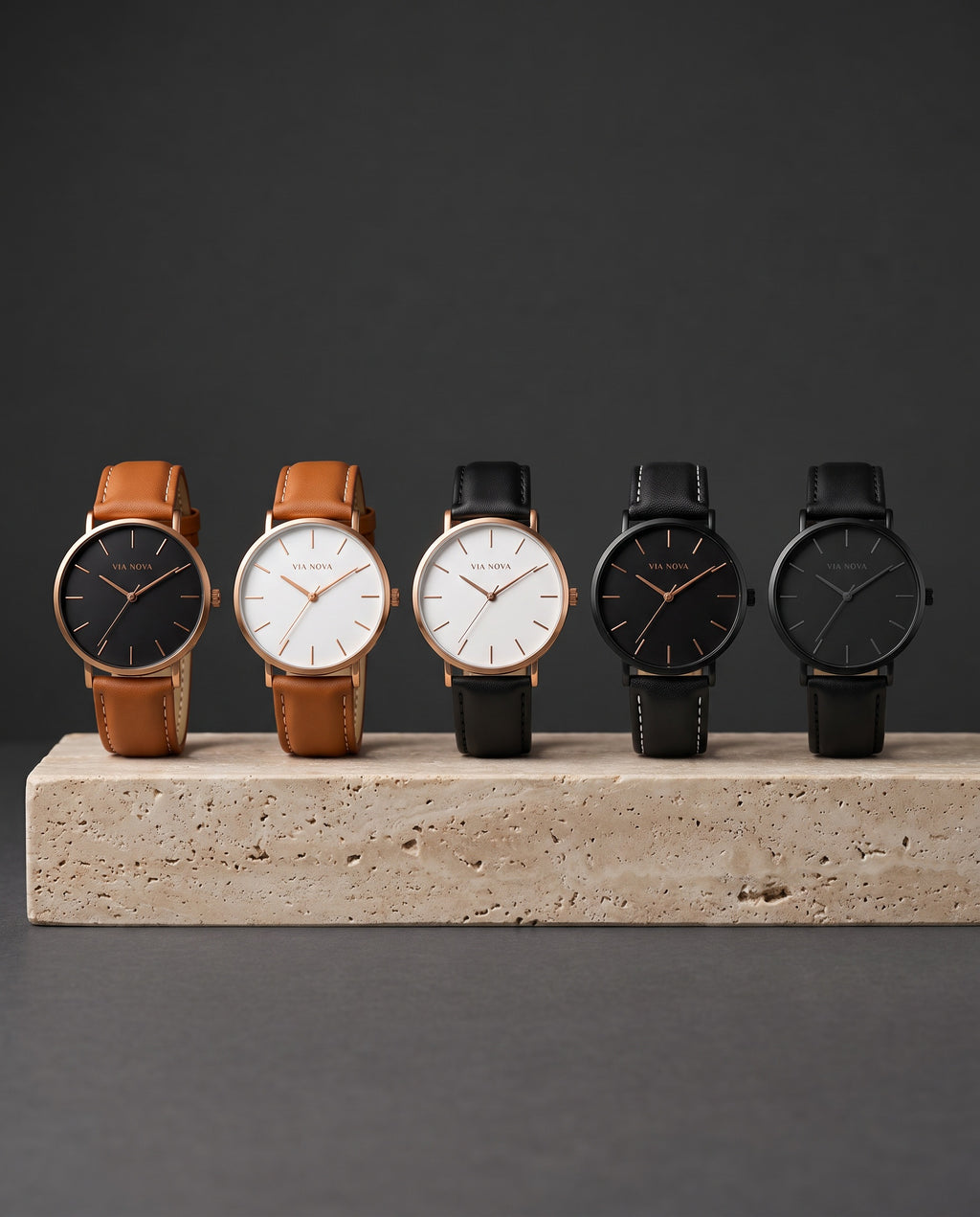 The Orta Leather Watch - Colourway lineup