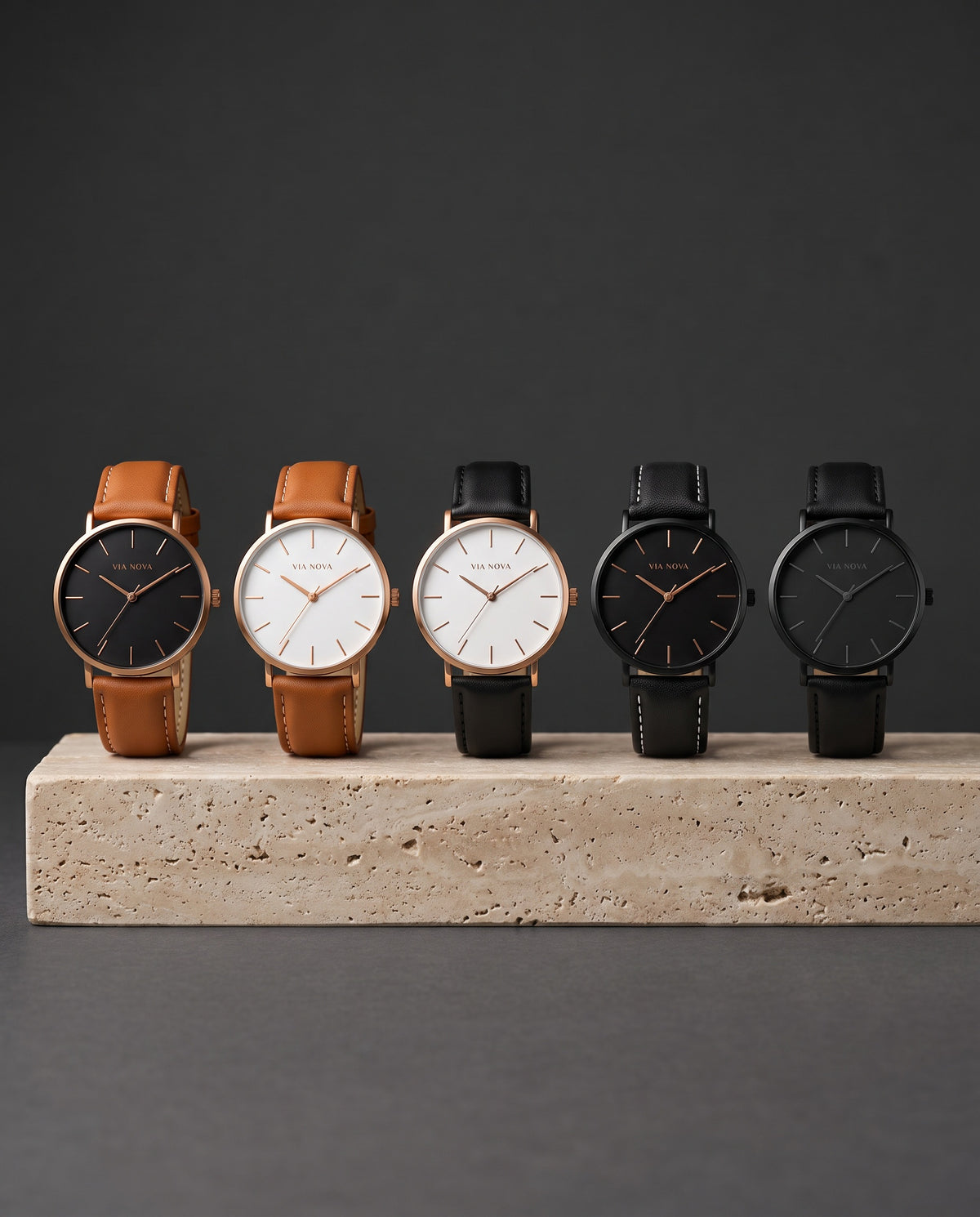 The Orta Leather Watch - Colourway lineup